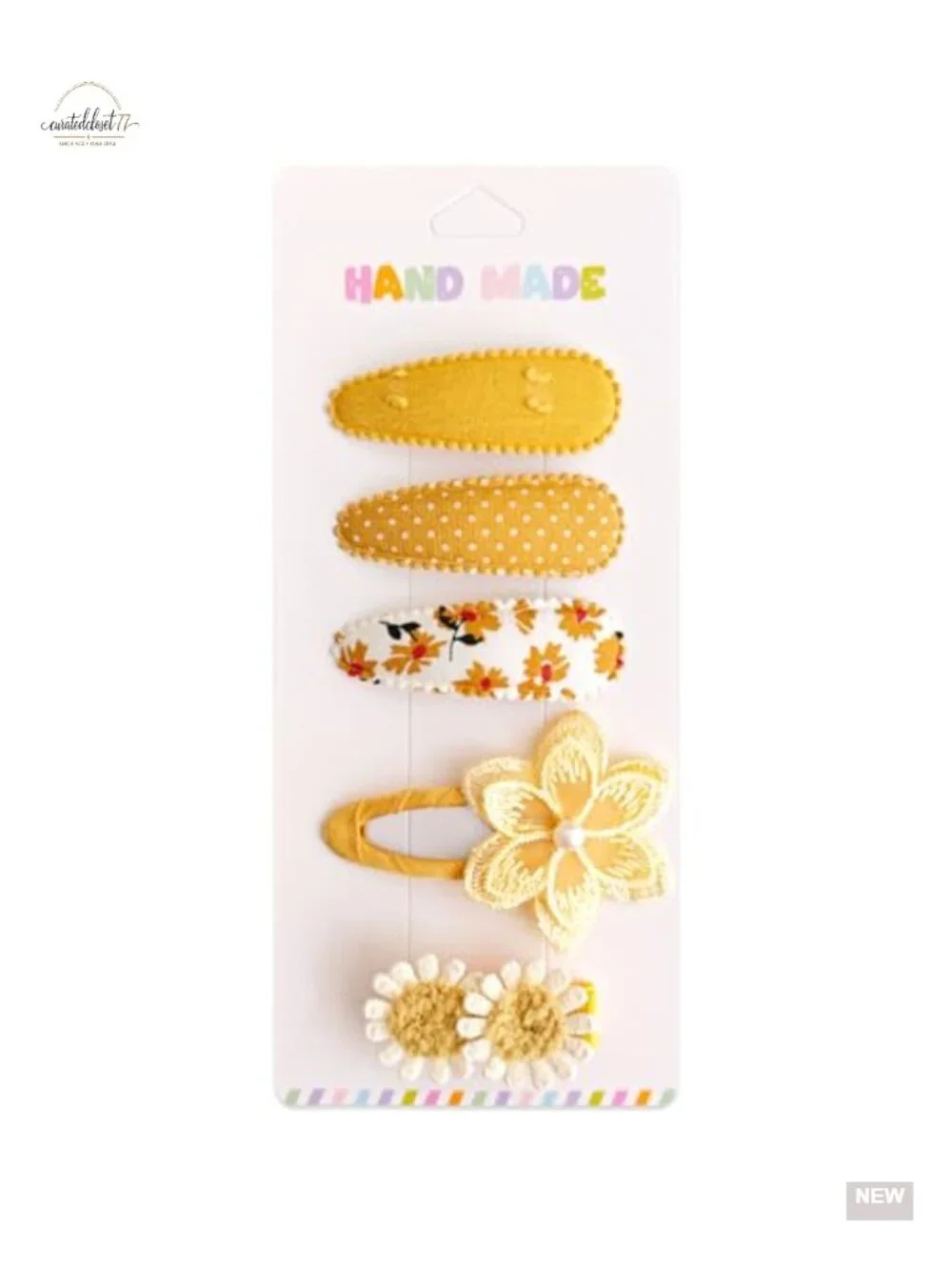 5-Piece Baby Hair Clips Set with Faux Pearl – Snap & Alligator Clips